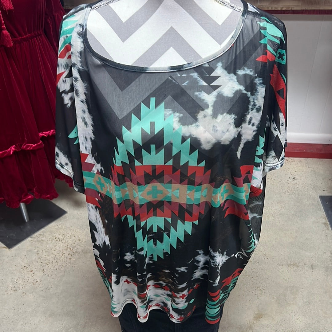 Aztec Sheer Top