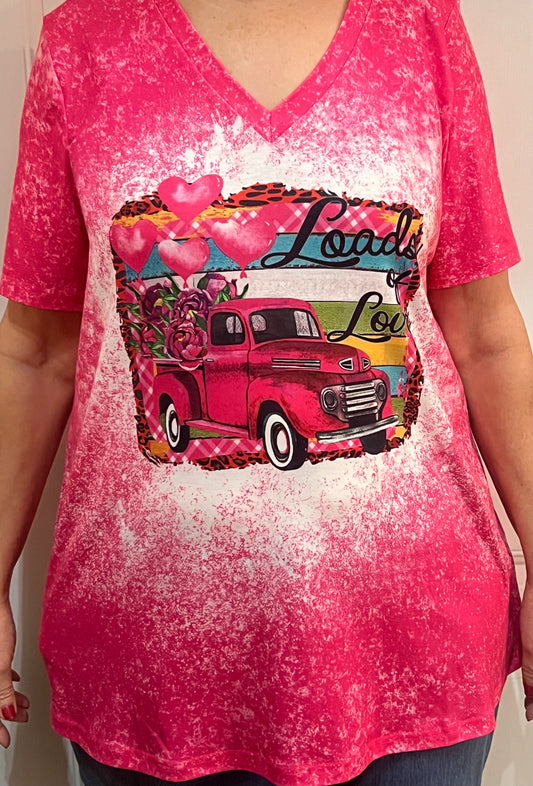 Valentine pink Truck Top