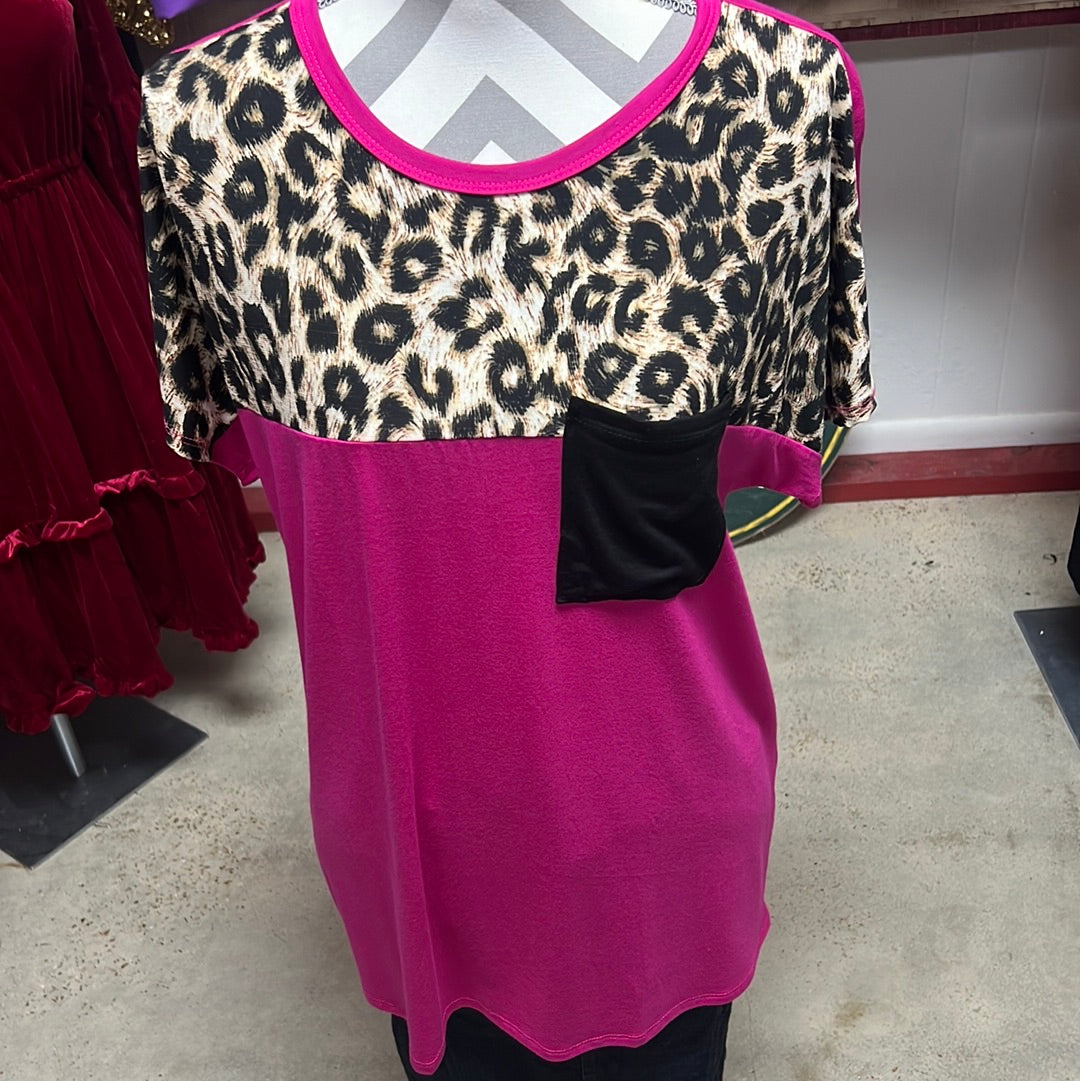 Pink /Cheetah Top