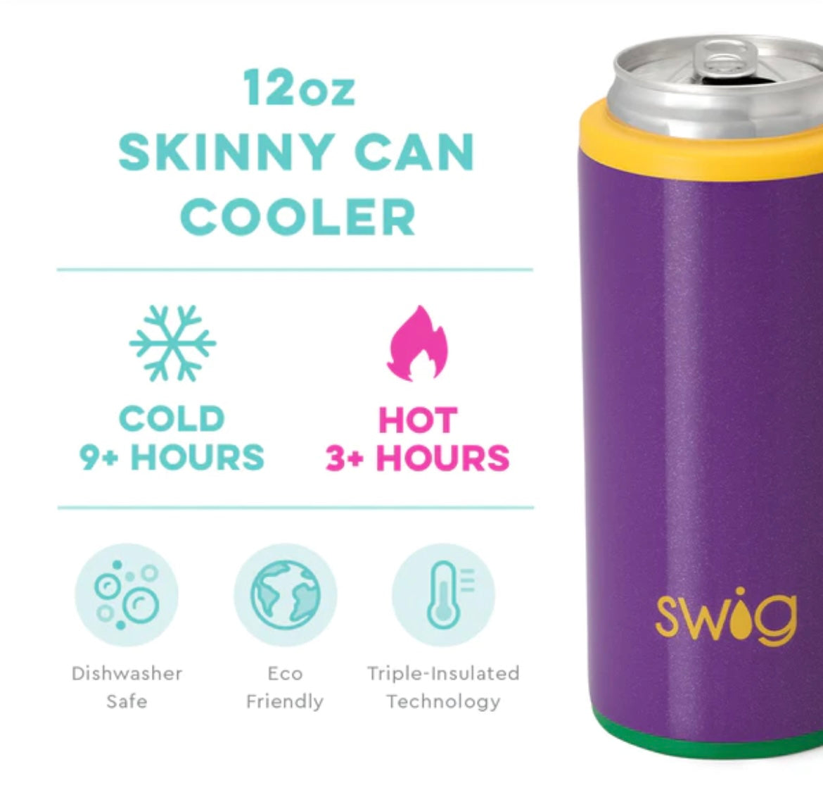 Swig Mardi Gras Can Cooler