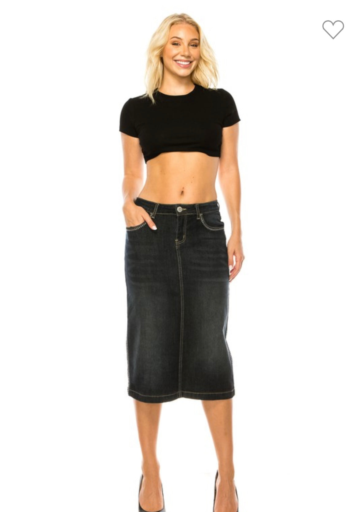 Be-Girl Black Wash Skirt