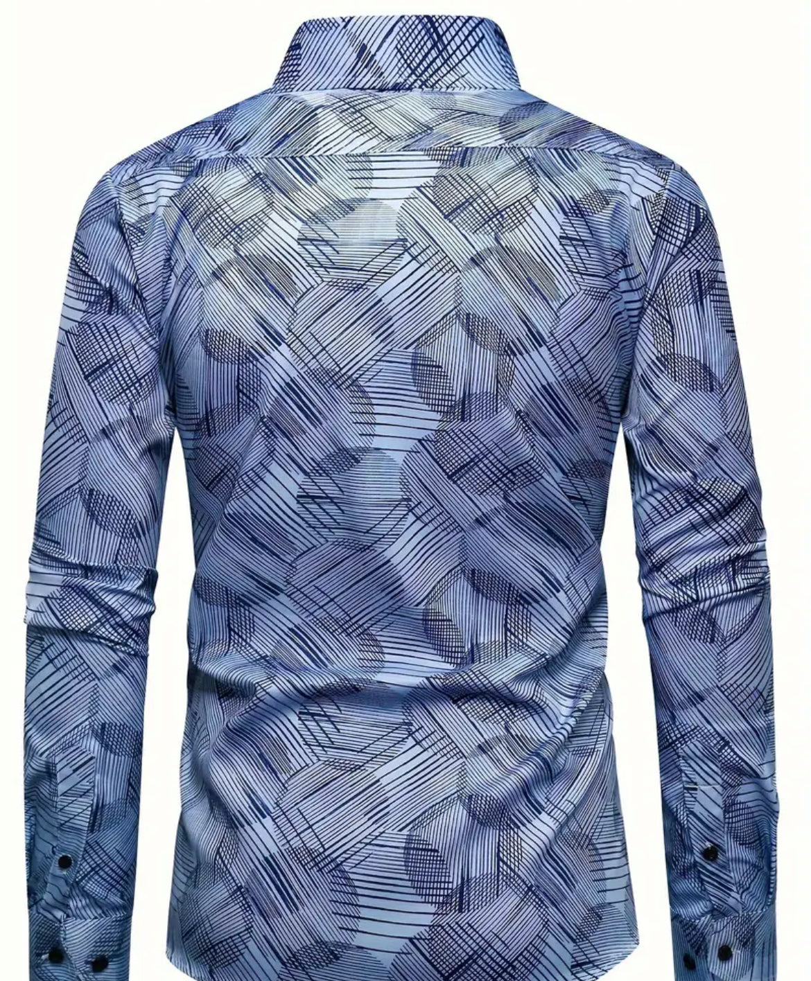 Geometric Print Man’s Long Sleeve Shirt