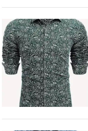 Men’s Green Paisley Dress Shirt