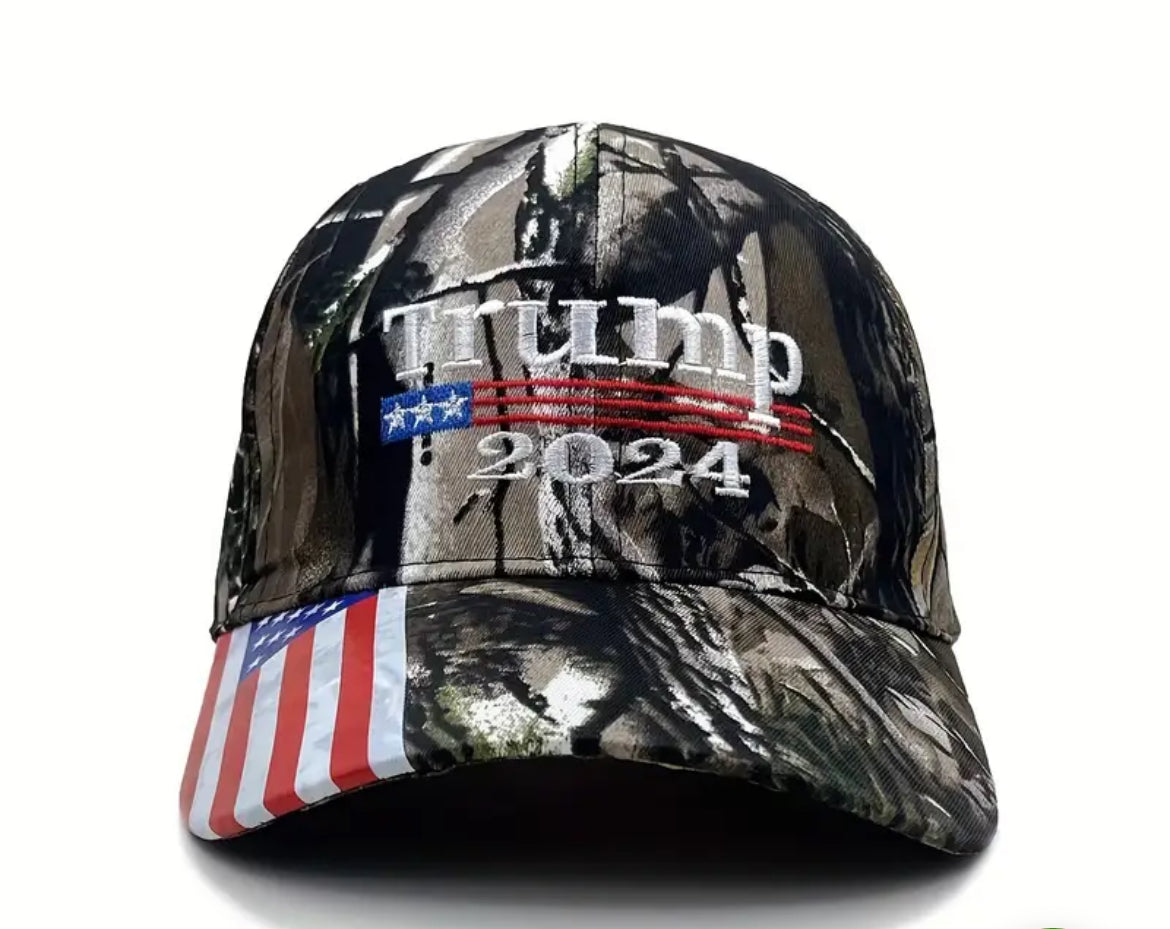 Camo Trump 2024 Cap