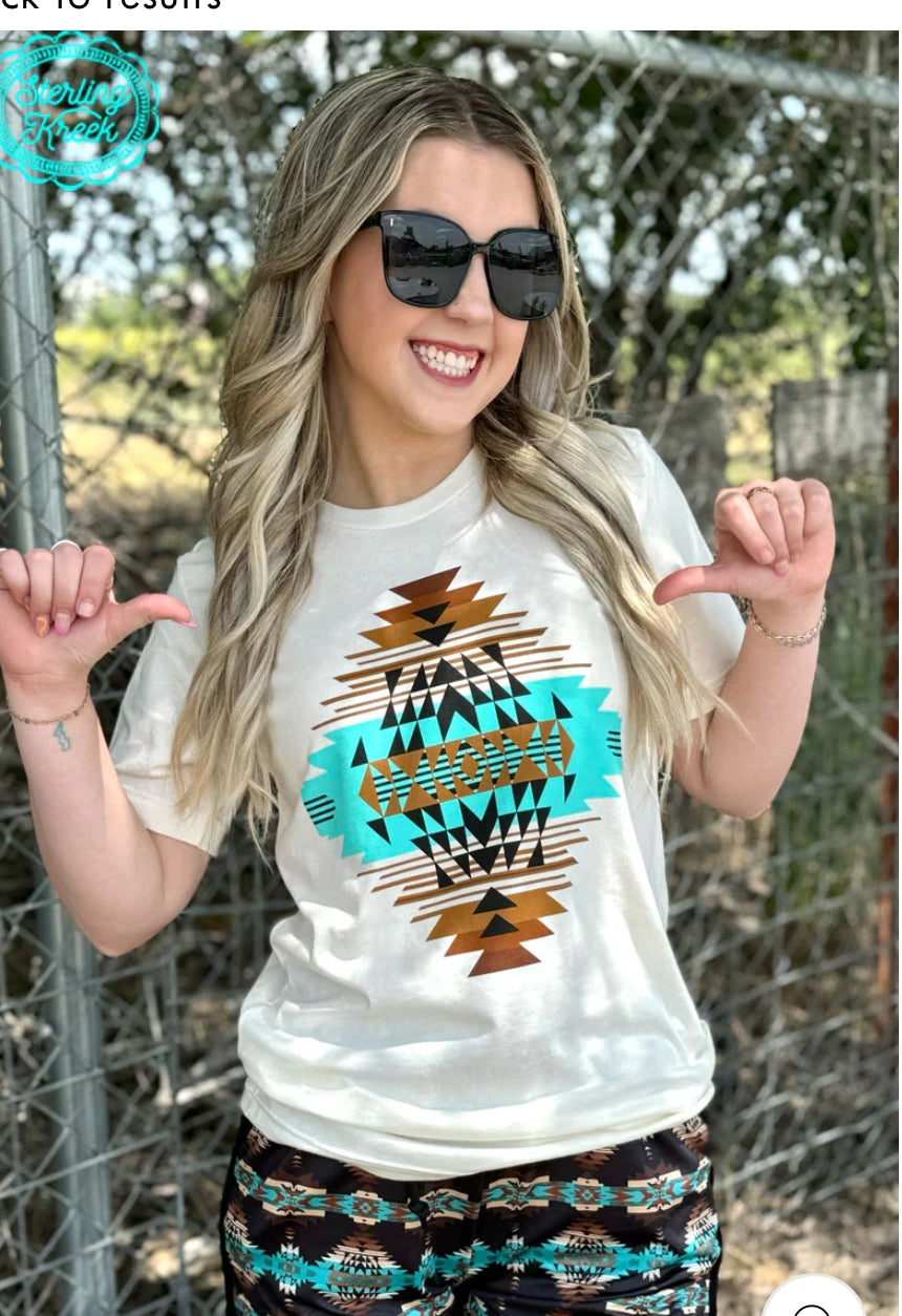 Sandy Aztec Tee